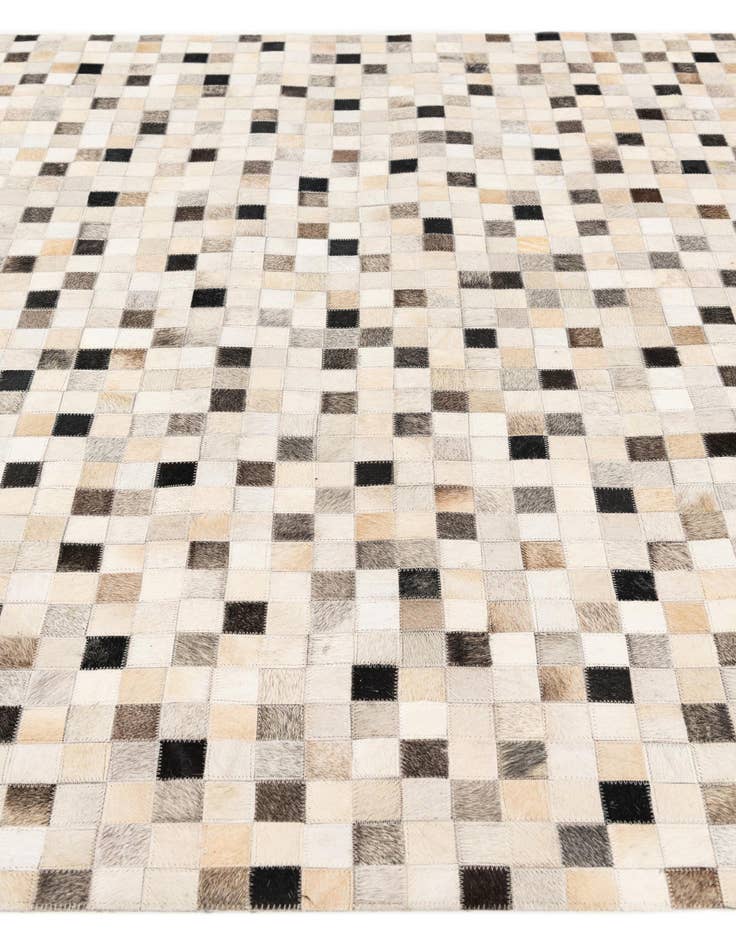 Detail image of 5' 1 x 8' 1 Cowhide Stocks Rug