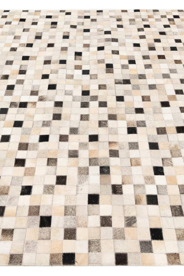 Detail image of 5' 1 x 8' 1 Cowhide Stocks Rug