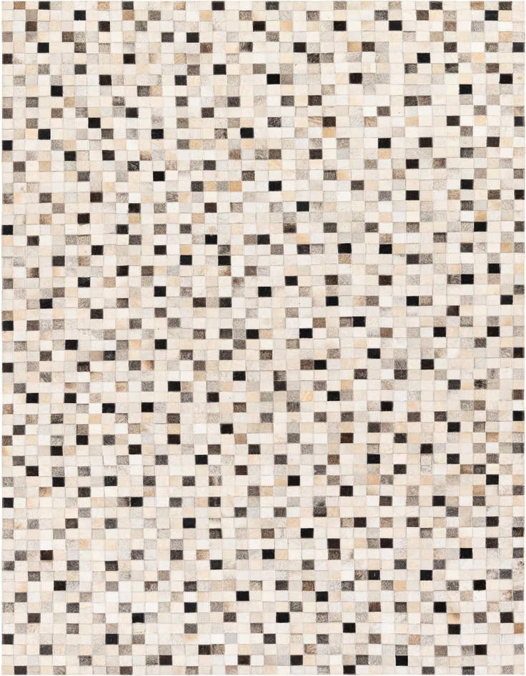 Detail image of 5' 1 x 8' 1 Cowhide Stocks Rug
