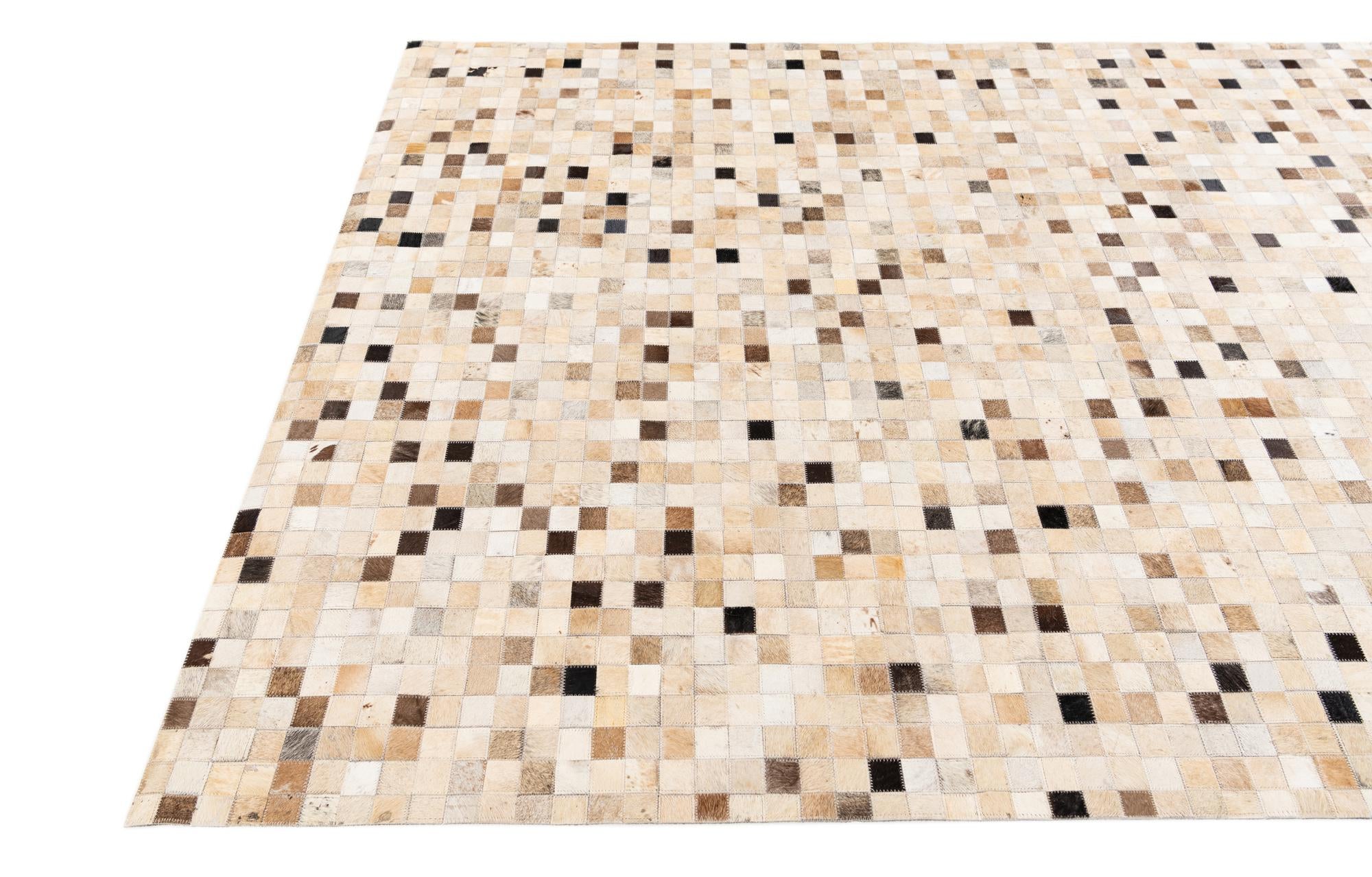 5' 4 x 7' 7 Cowhide Stocks Rug