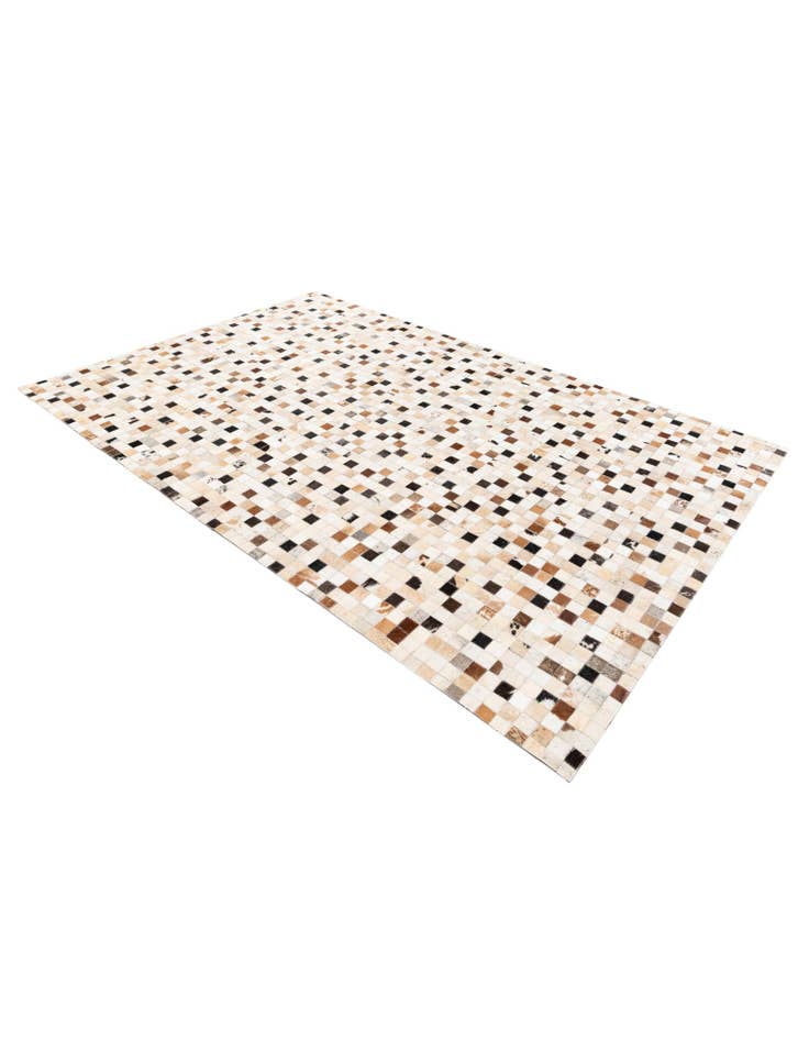 Detail image of 5' 2 x 8' Cowhide Stocks Rug