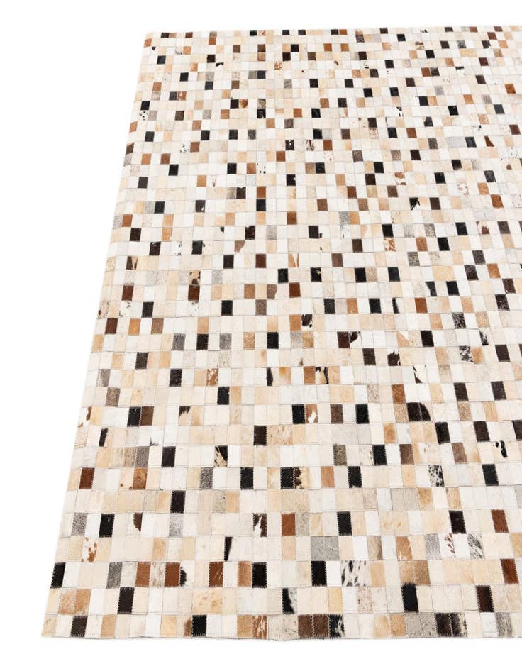 Detail image of 5' 2 x 8' Cowhide Stocks Rug