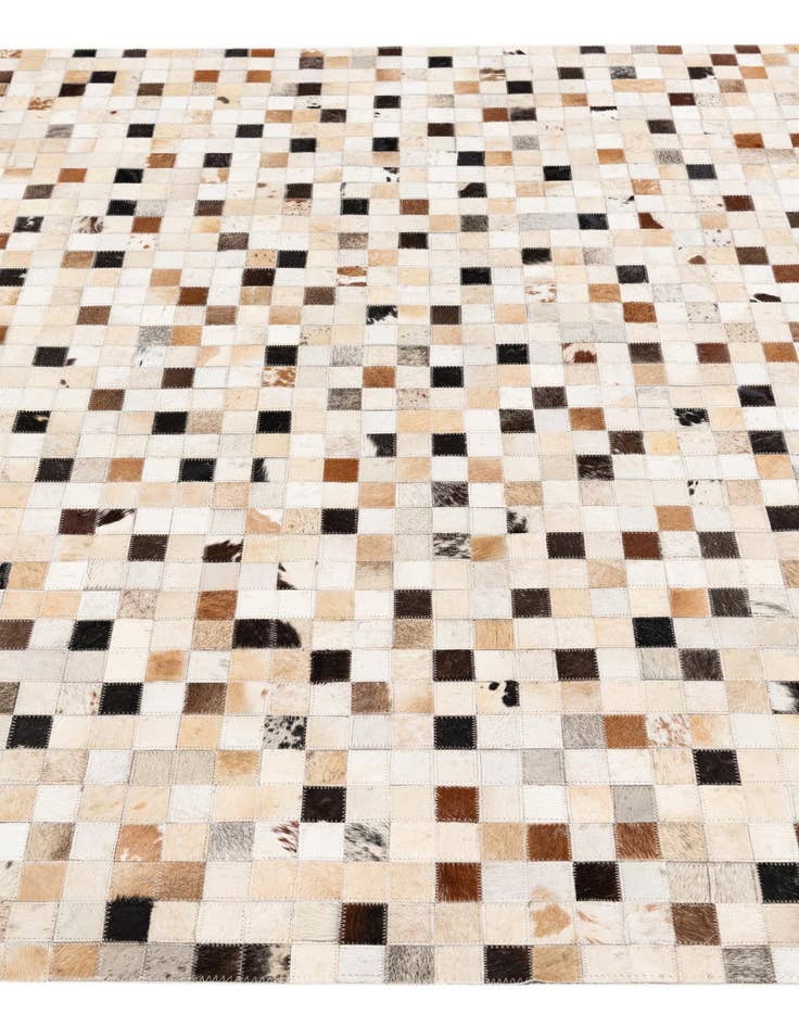 Detail image of 5' 2 x 8' Cowhide Stocks Rug