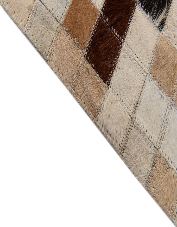 Detail image of 5' 2 x 8' Cowhide Stocks Rug