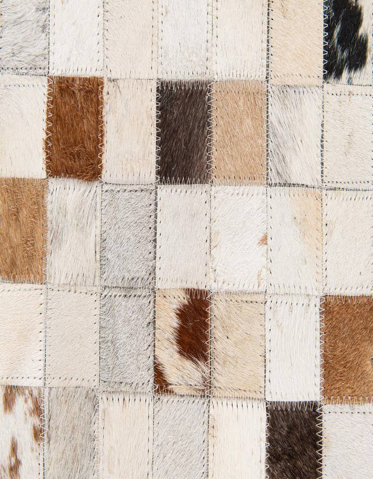Detail image of 5' 2 x 8' Cowhide Stocks Rug