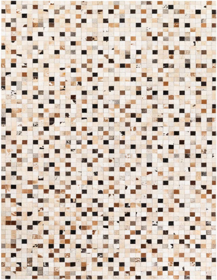 Detail image of 5' 2 x 8' Cowhide Stocks Rug
