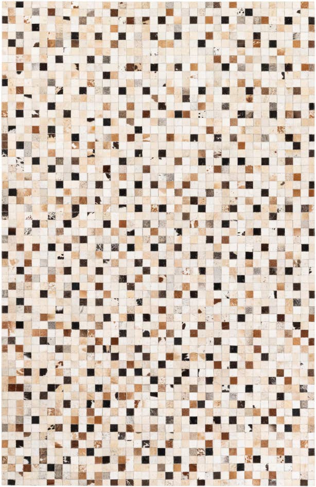 Detail image of 5' 2 x 8' Cowhide Stocks Rug