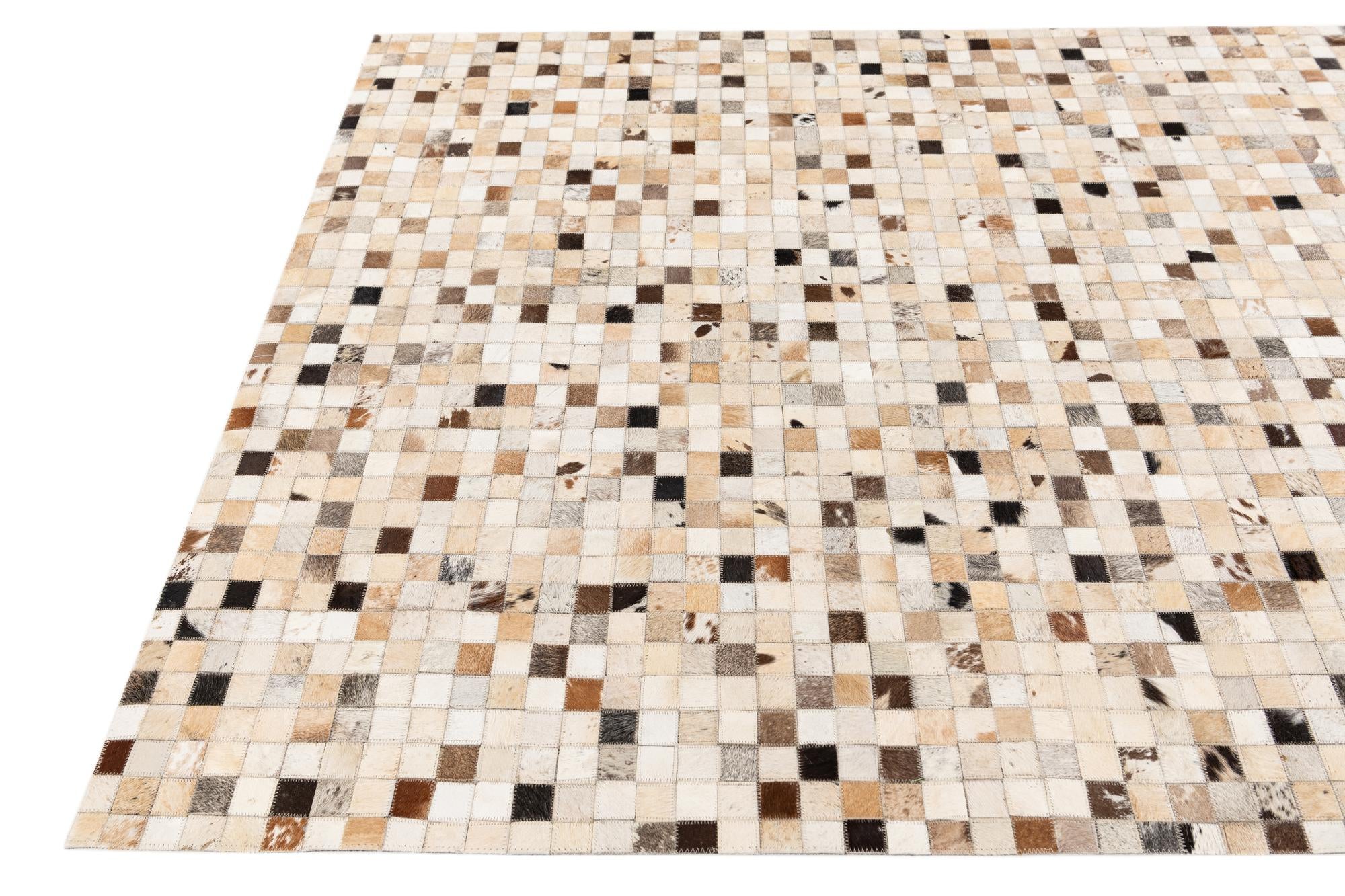 4' 11 x 8' Cowhide Stocks Rug