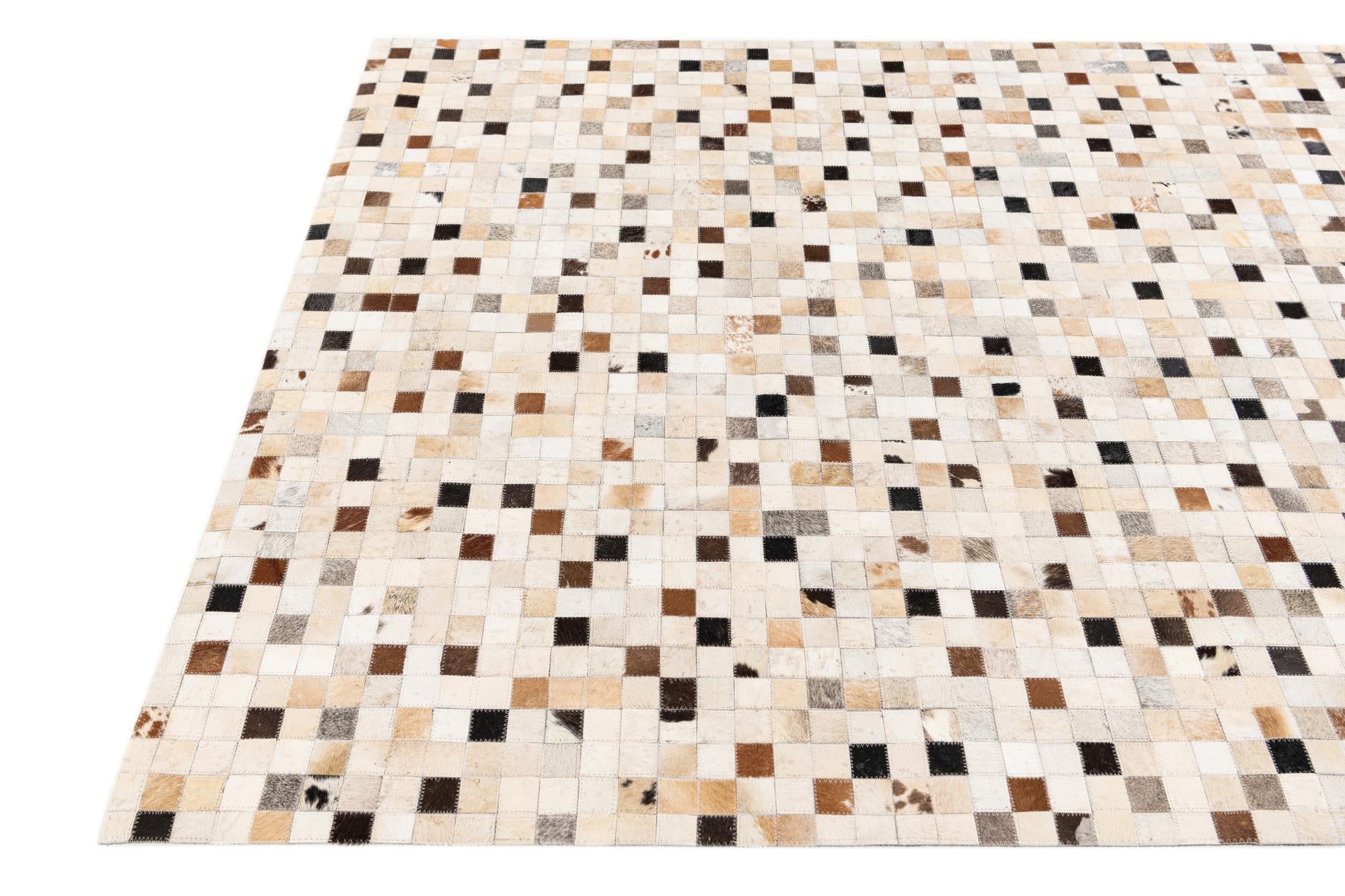 5' x 8' Cowhide Stocks Rug