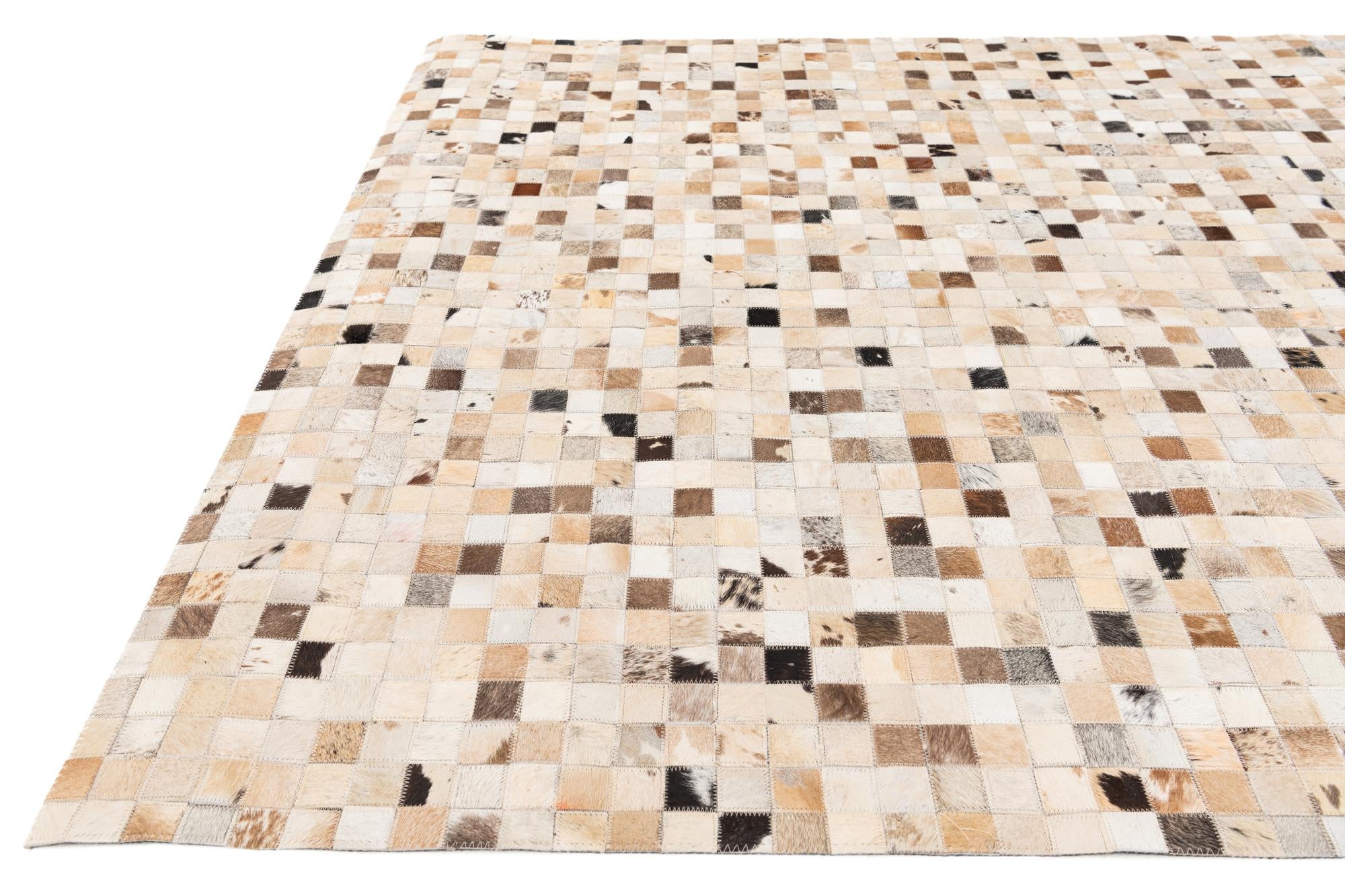 5' 1 x 8' Cowhide Stocks Rug