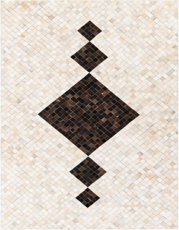 Detail image of 5' x 7' 11 Cowhide Stocks Rug