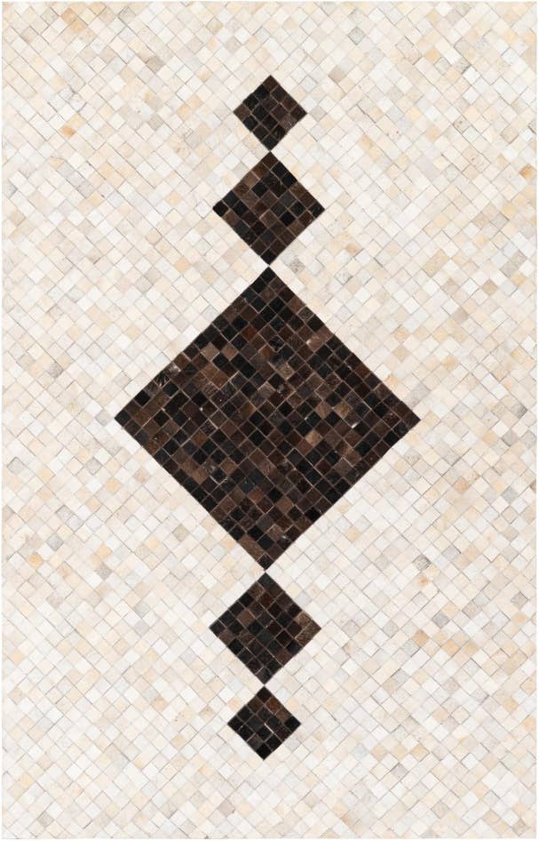 Detail image of 5' x 7' 11 Cowhide Stocks Rug