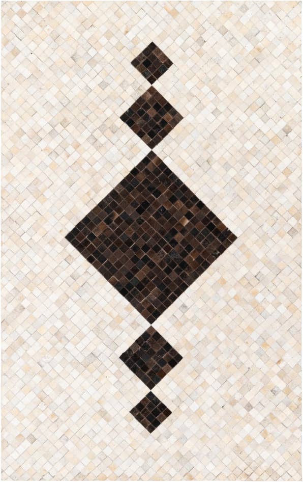Detail image of 5' x 7' 11 Cowhide Stocks Rug