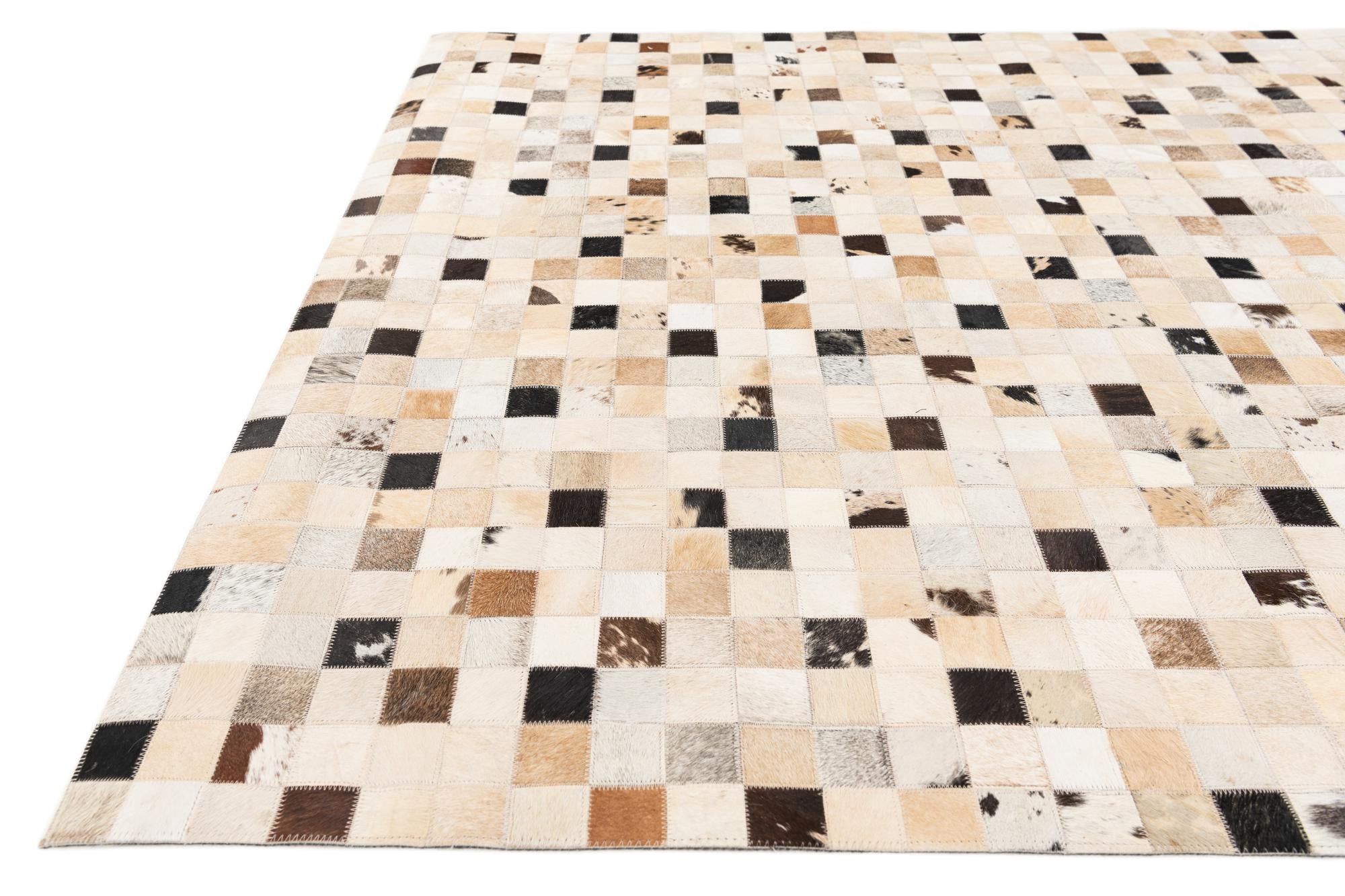 5' x 7' 11 Cowhide Stocks Rug