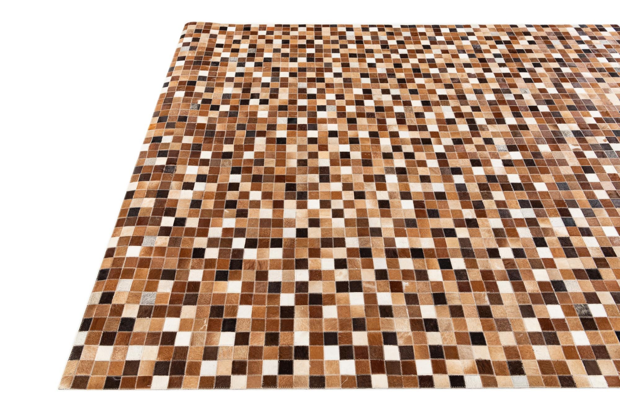 5' 9 x 8' 1 Cowhide Stocks Rug