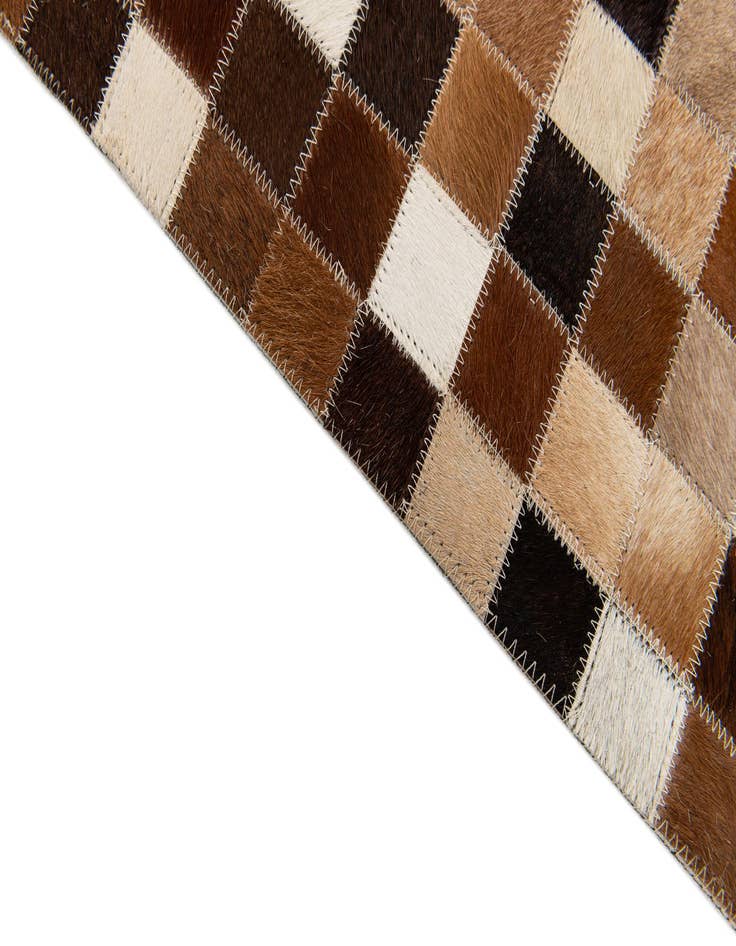 Detail image of 5' 9 x 8' 1 Cowhide Stocks Rug