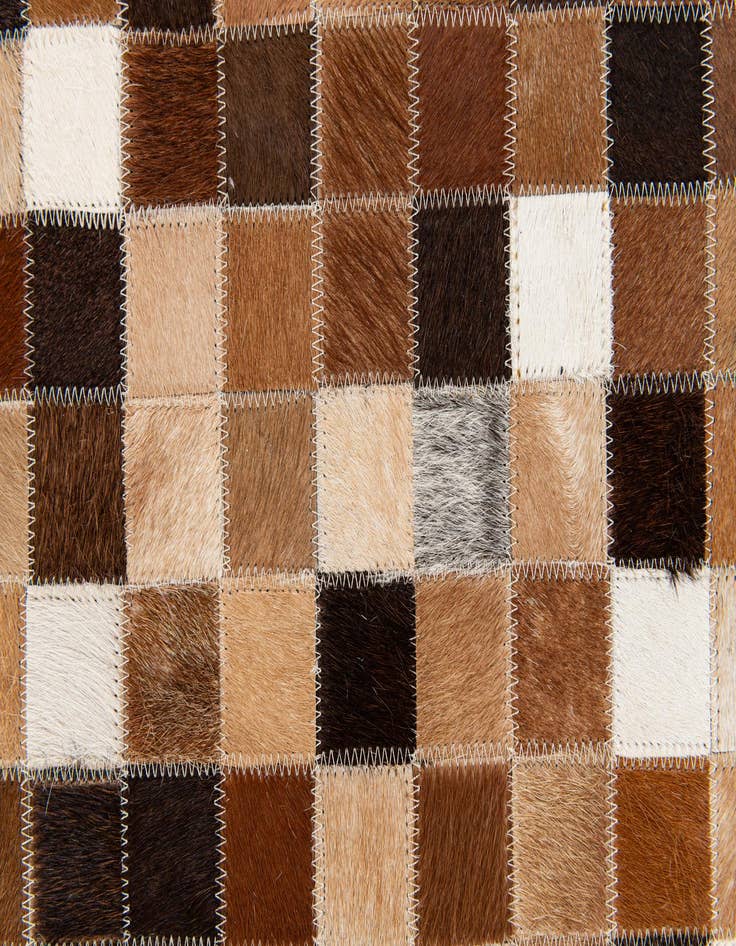Detail image of 5' 9 x 8' 1 Cowhide Stocks Rug