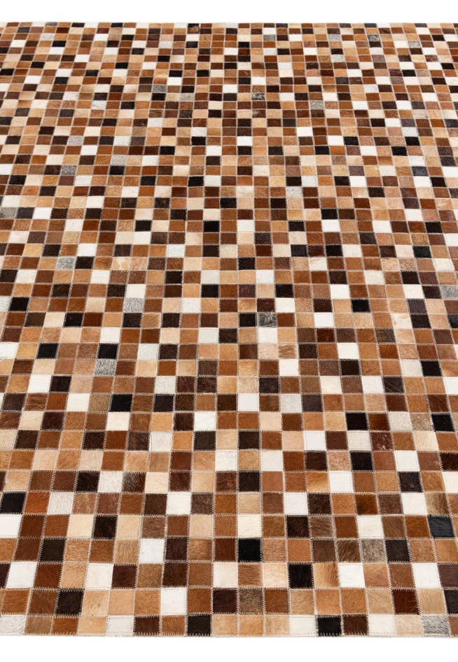Detail image of 5' 9 x 8' 1 Cowhide Stocks Rug