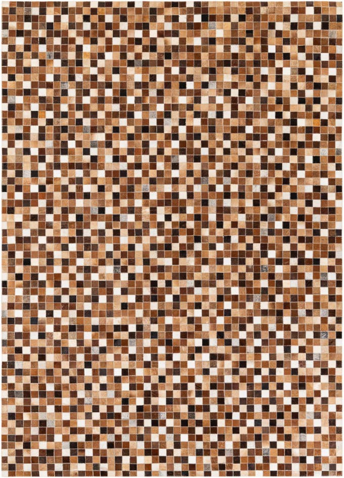 Detail image of 5' 9 x 8' 1 Cowhide Stocks Rug