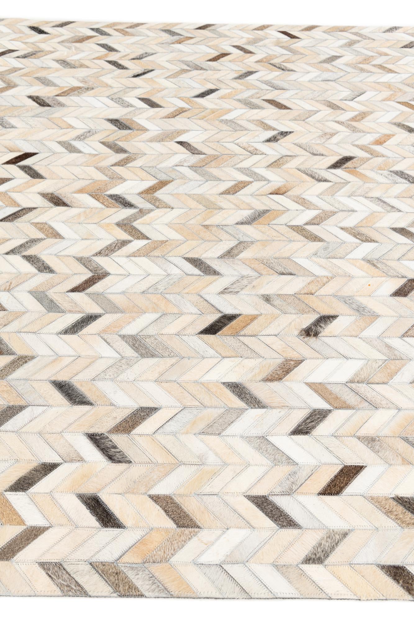 5' 9 x 7' 11 Cowhide Stocks Rug
