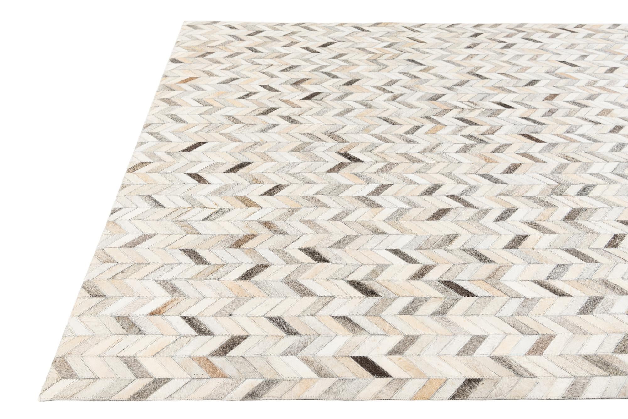 5' 9 x 8' 1 Cowhide Stocks Rug