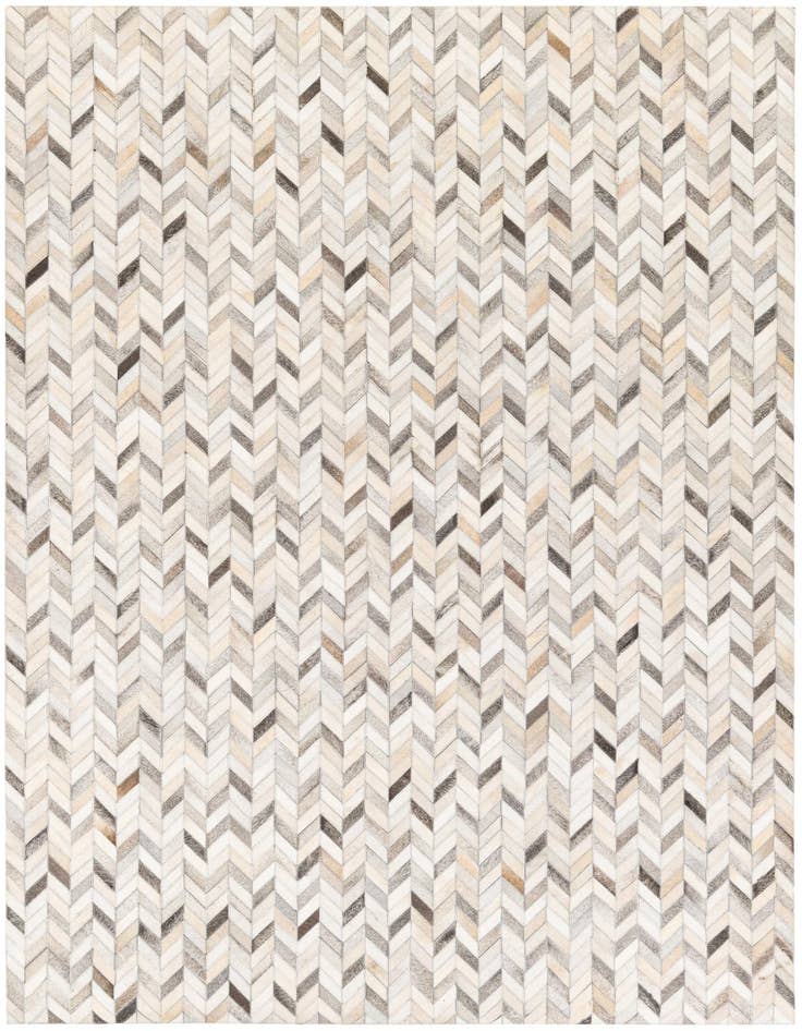 Detail image of 5' 9 x 8' 1 Cowhide Stocks Rug