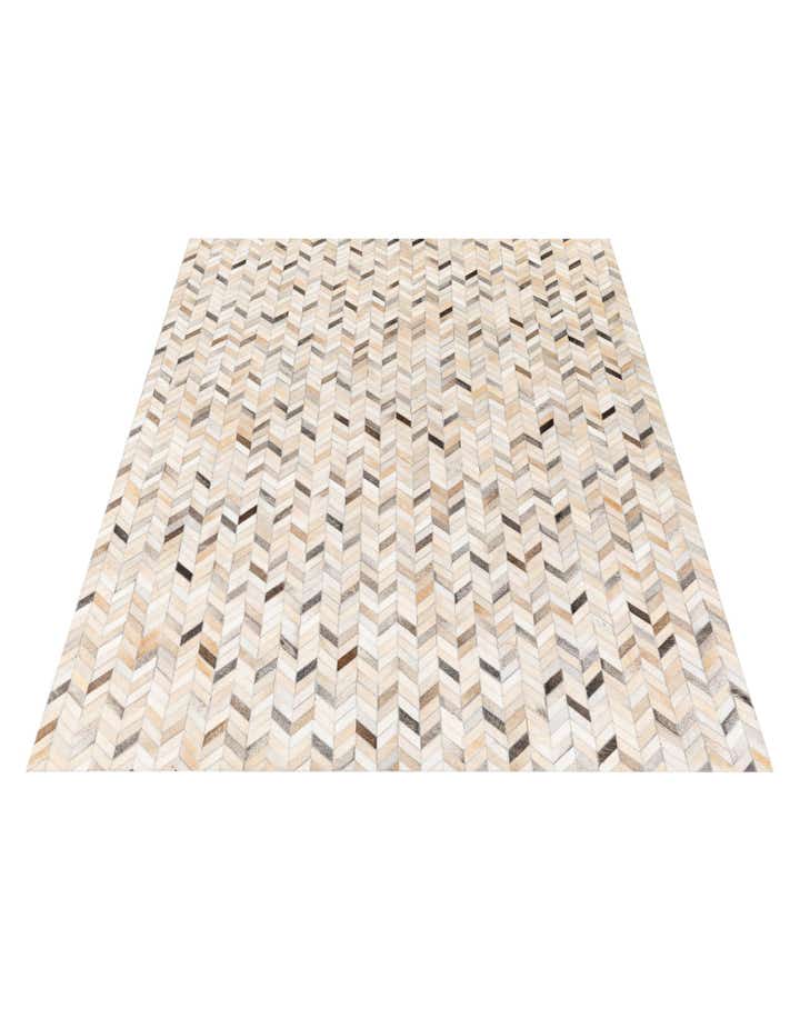 5' 7 x 7' 11 Cowhide Stocks Rug