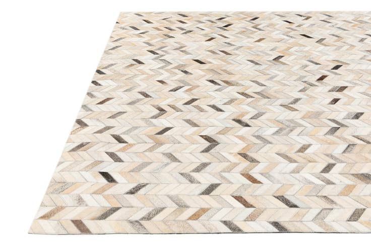 Detail image of 5' 7 x 7' 11 Cowhide Stocks Rug