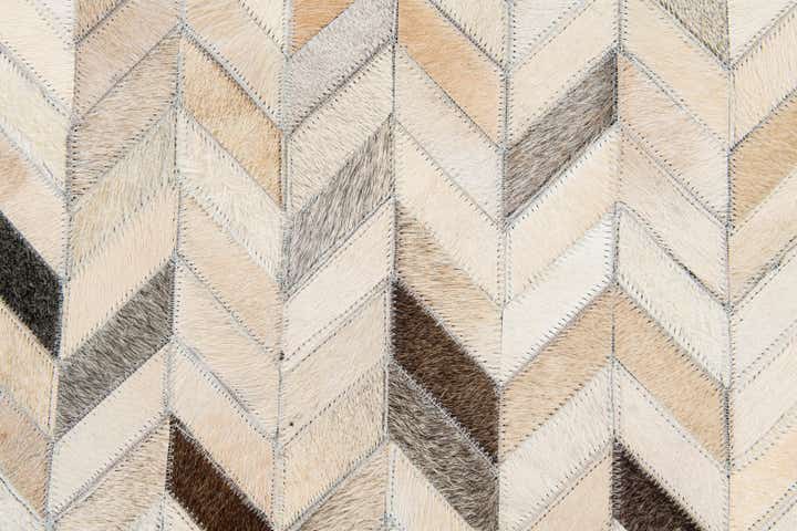 5' 7 x 7' 11 Cowhide Stocks Rug