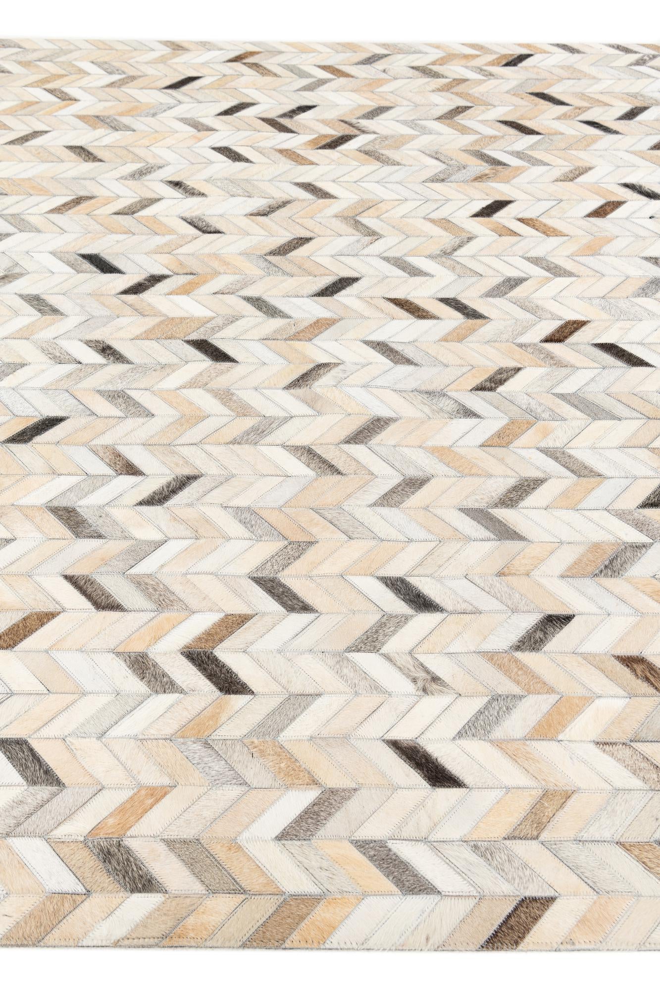 5' 8 x 8' 1 Cowhide Stocks Rug