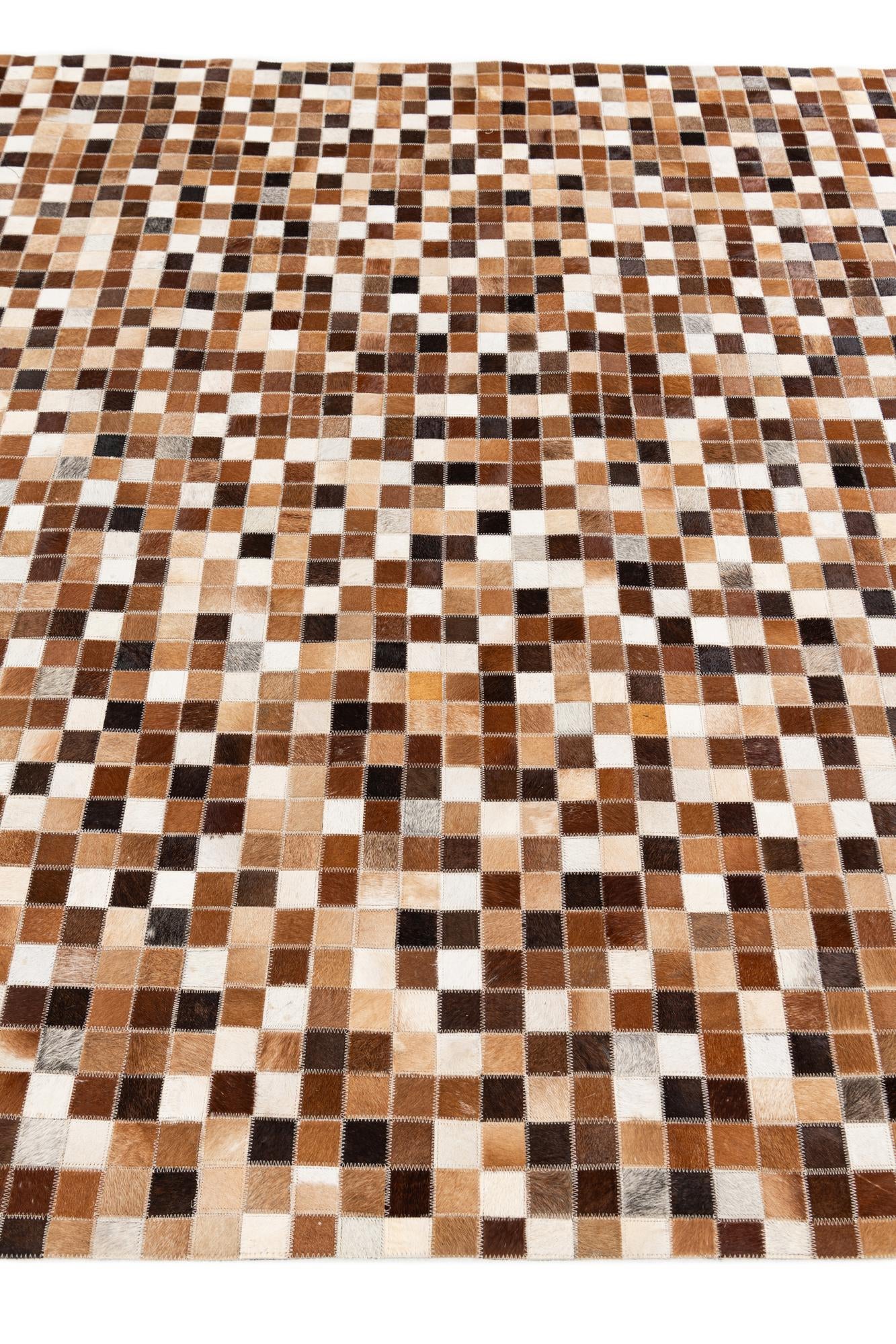 5' 9 x 7' 11 Cowhide Stocks Rug