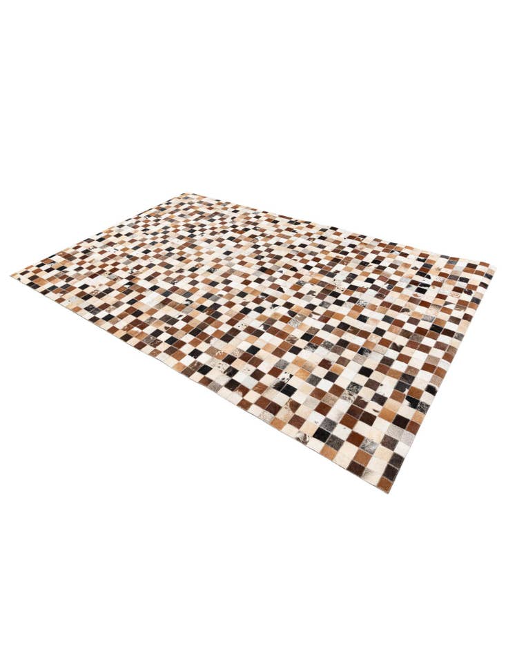 Detail image of 5' 1 x 7' 9 Cowhide Stocks Rug