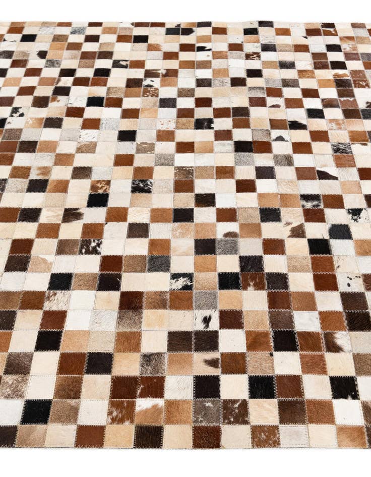 Detail image of 5' 1 x 7' 9 Cowhide Stocks Rug