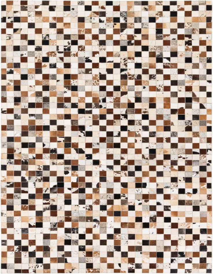 Detail image of 5' x 7' 11 Cowhide Stocks Rug