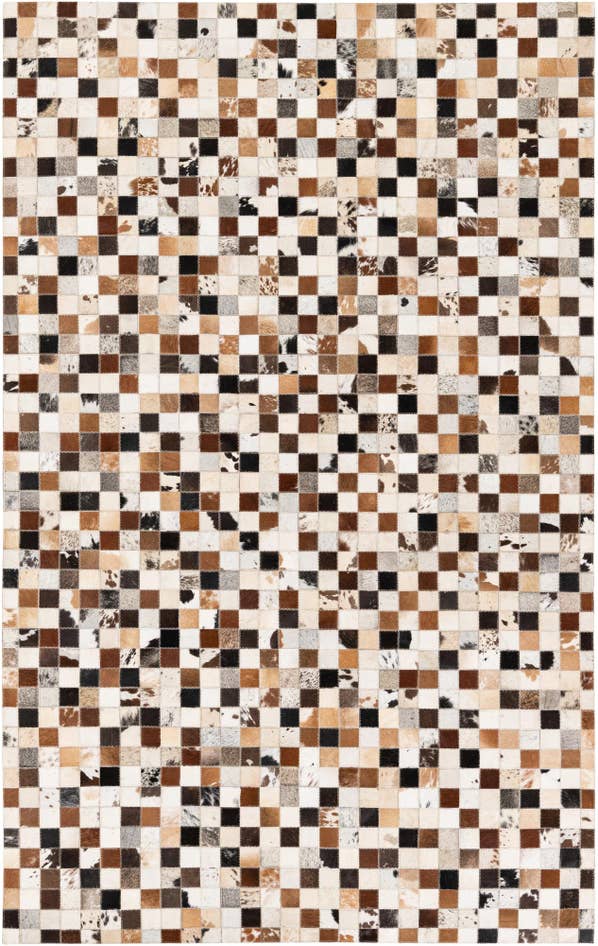 Detail image of 5' x 7' 11 Cowhide Stocks Rug