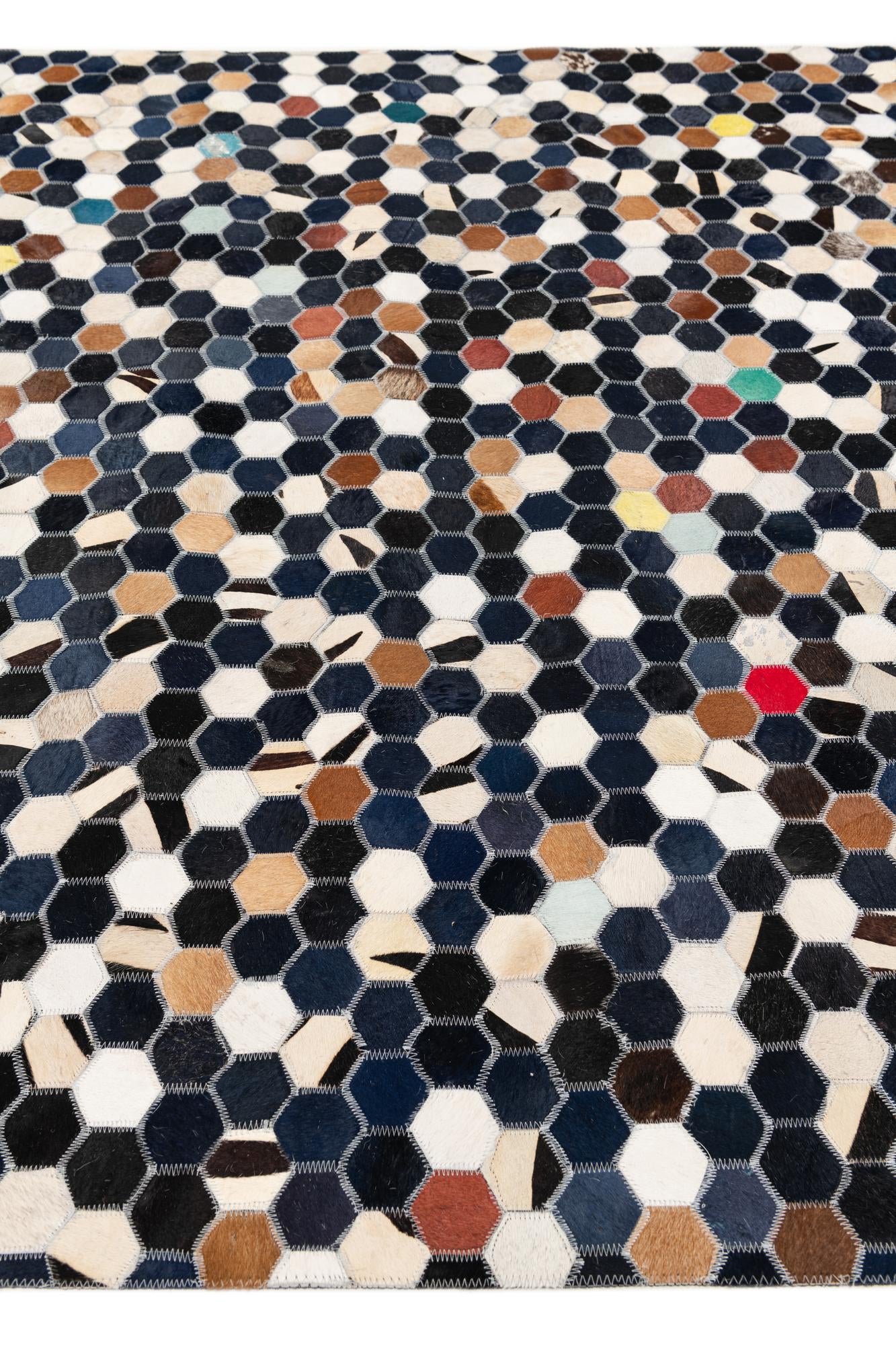 5' 1 x 8' Cowhide Stocks Rug