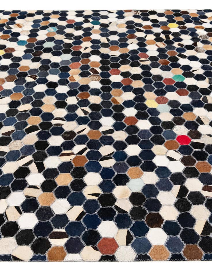 Detail image of 5' 1 x 8' Cowhide Stocks Rug