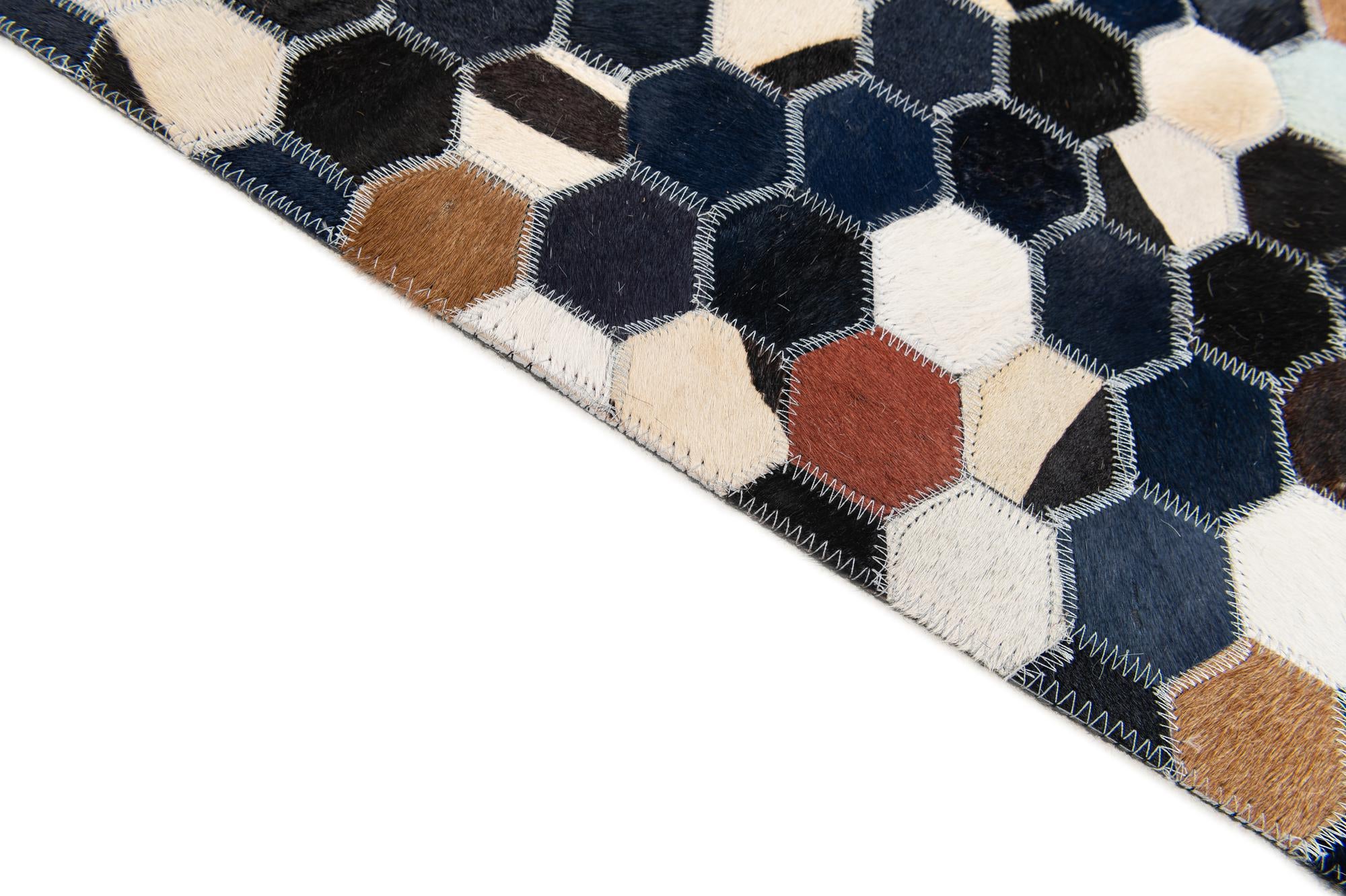 5' 1 x 8' Cowhide Stocks Rug