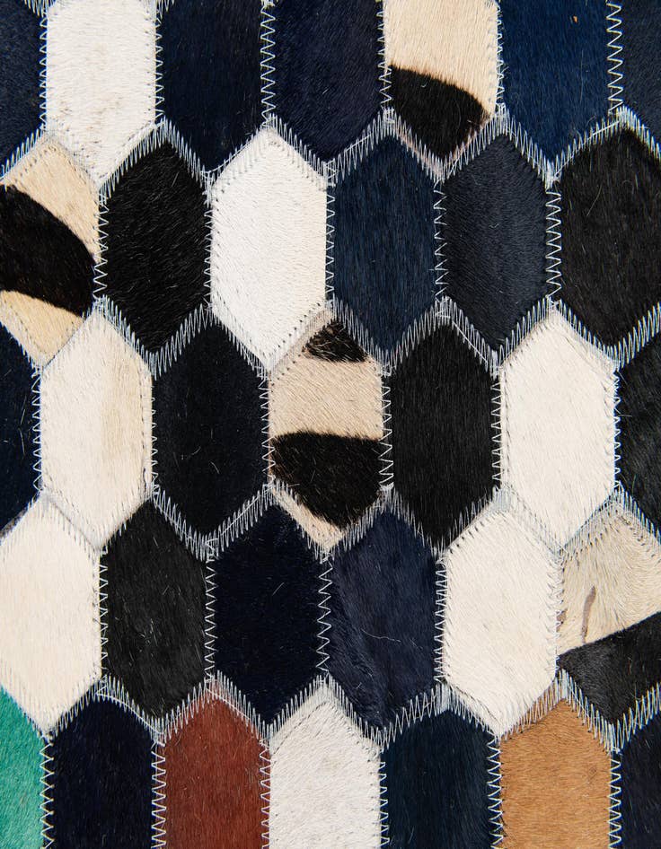 Detail image of 5' 1 x 8' Cowhide Stocks Rug