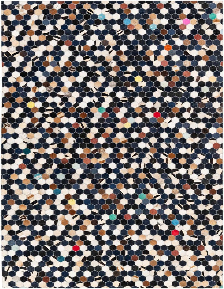 Detail image of 5' 1 x 8' Cowhide Stocks Rug
