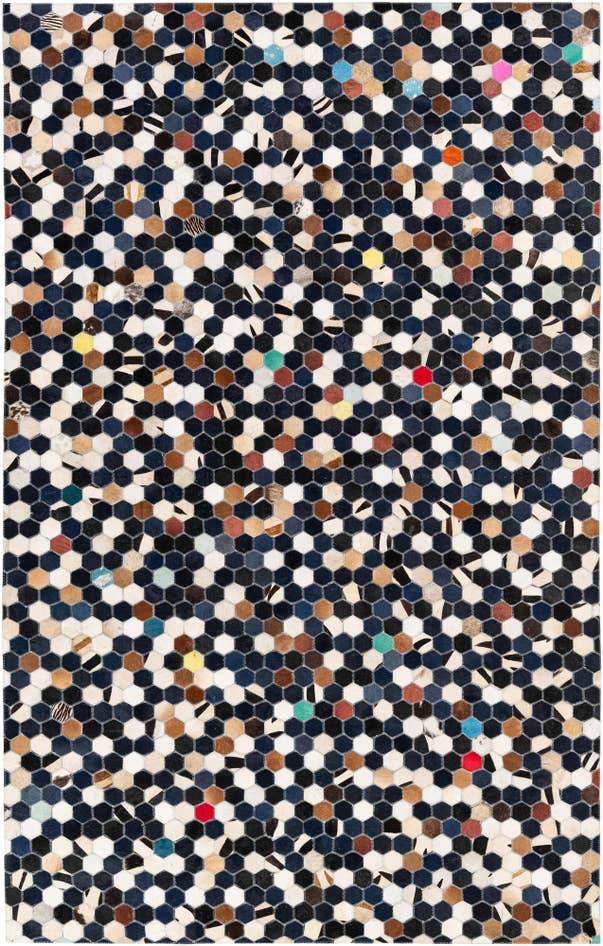 Detail image of 5' 1 x 8' Cowhide Stocks Rug