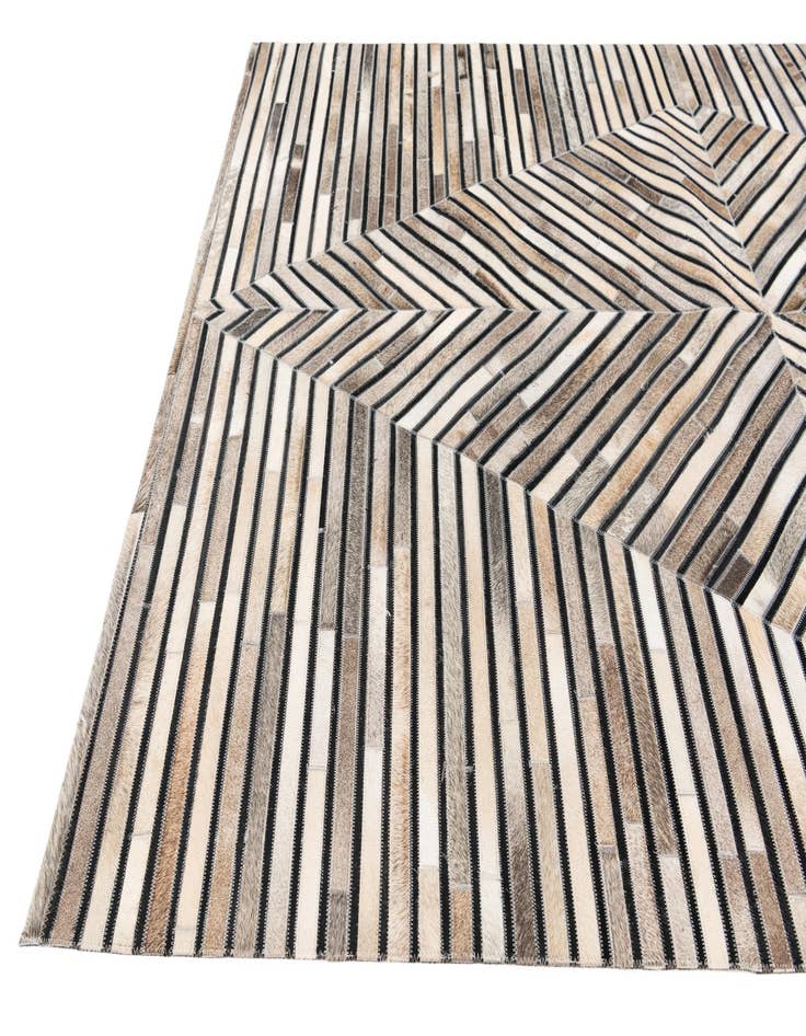 Detail image of 5' 1 x 8' Cowhide Stocks Rug