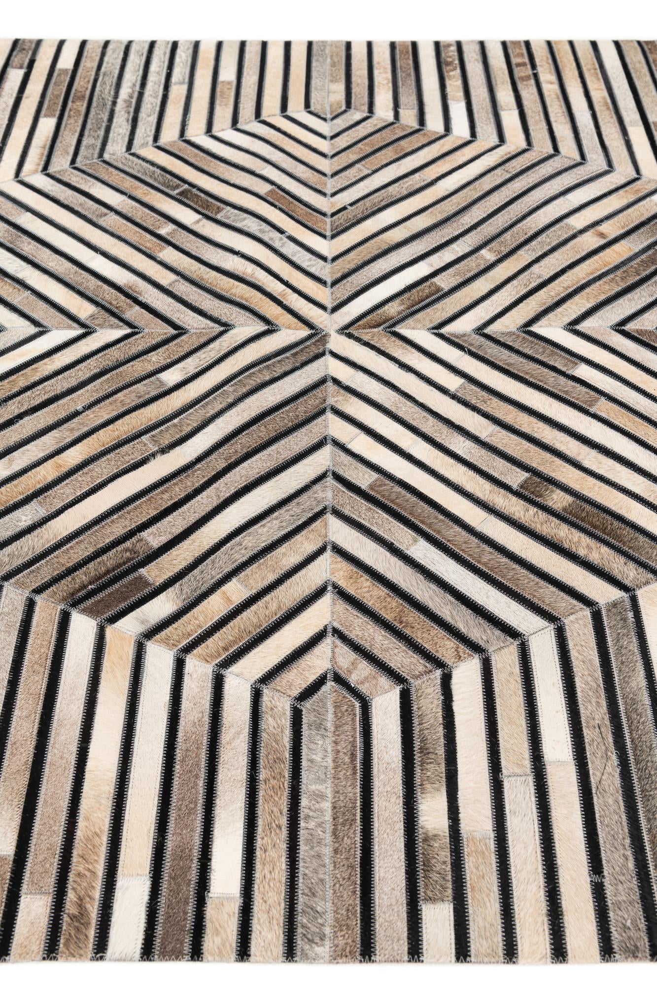 5' 1 x 8' Cowhide Stocks Rug