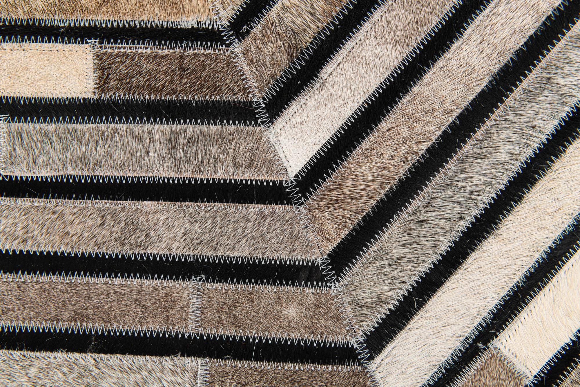 5' 1 x 8' Cowhide Stocks Rug