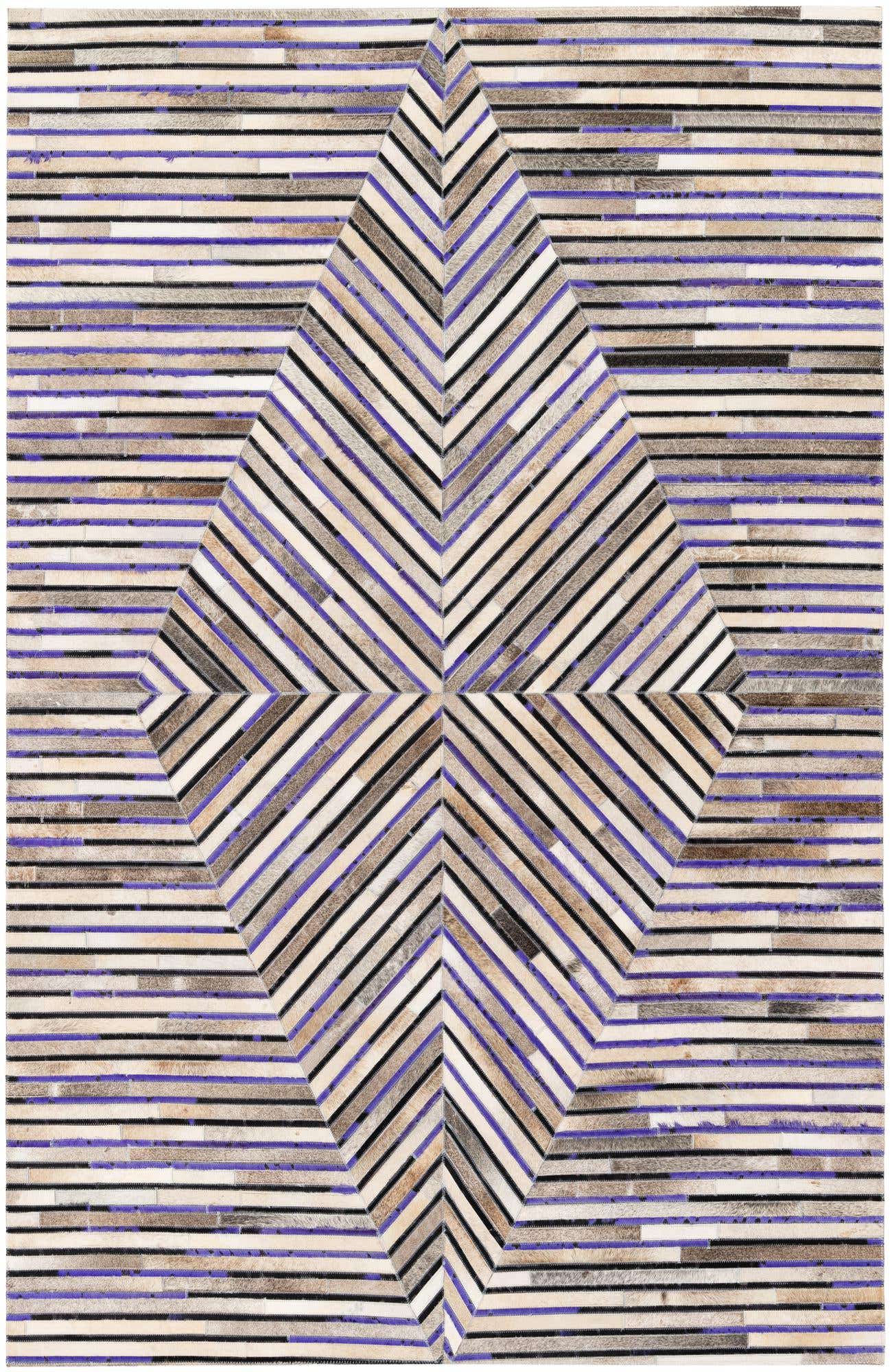 5' x 7' 10 Cowhide Stocks Rug