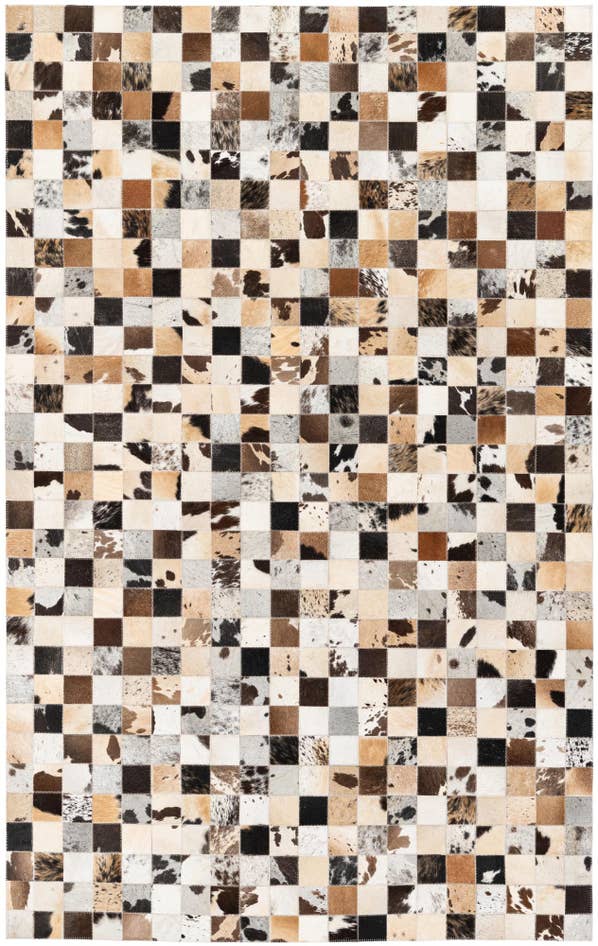 Detail image of 5' x 7' 10 Cowhide Stocks Rug