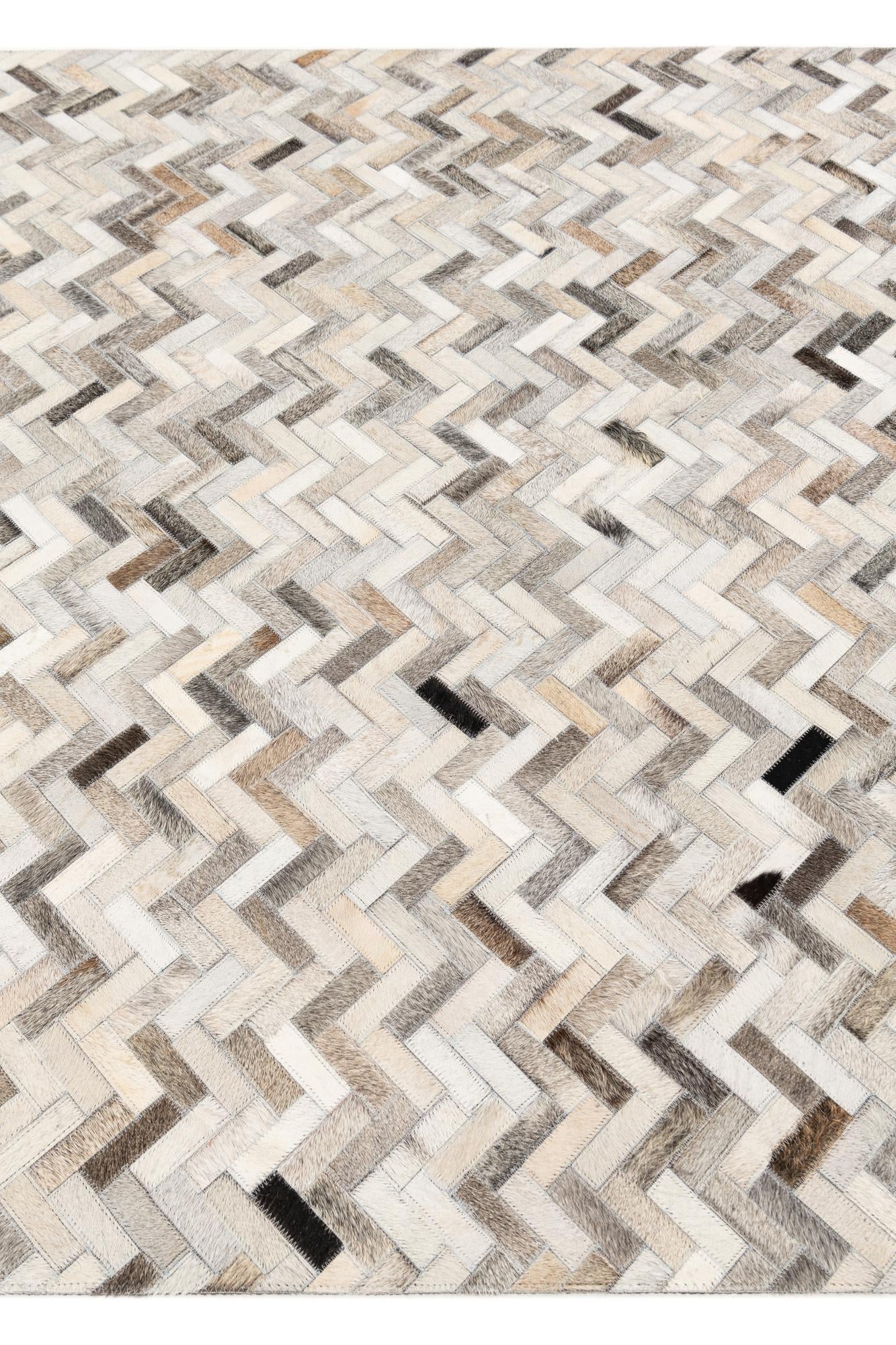 5' x 7' 11 Cowhide Stocks Rug