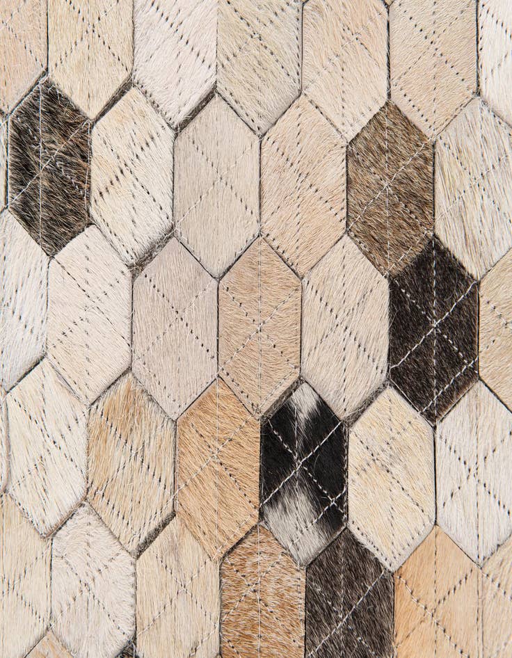 Detail image of 5' 4 x 7' 7 Cowhide Stocks Rug