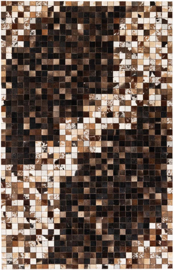 Detail image of 5' x 7' 10 Cowhide Stocks Rug