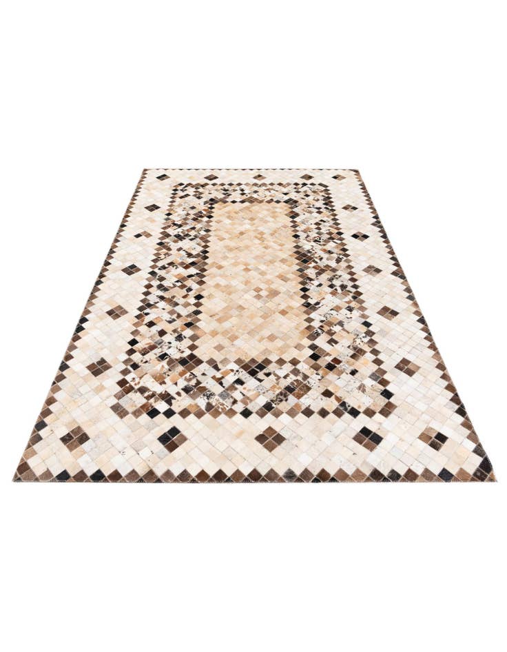 Detail image of 5' x 7' 10 Cowhide Stocks Rug